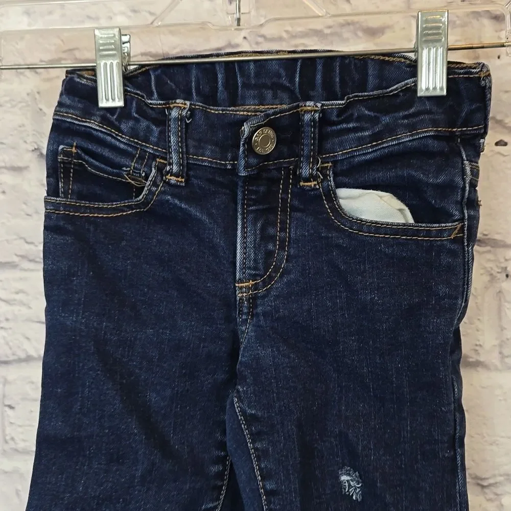 GAP Little Boys Blue Jeans 4 Straight Fit Denim Adjustable Waist Toddler Pants